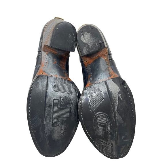 Pskaufman Crosswalk Oxford Ankle Boots Hand Paint Metallic Cap Toe Size 7 - Picture 7 of 10